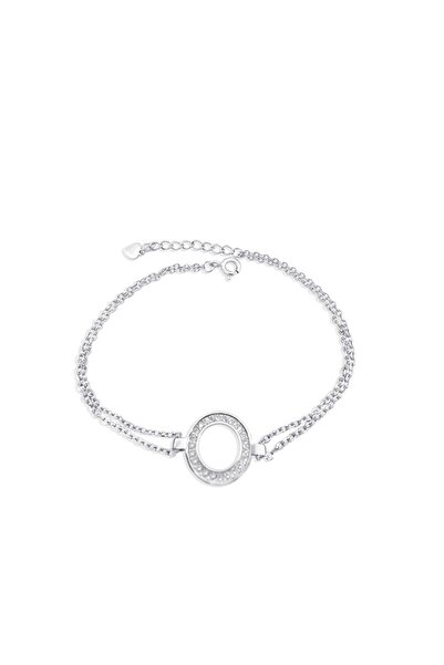 Pursehuit Brățară din argint 925, placată cu rodiu, cu pietre de zirconiu, Nu...