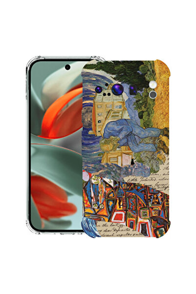 bestcase Carcasă spate antișoc pentru Google Pixel 9 Pro XL, stil Van Gogh, 1...