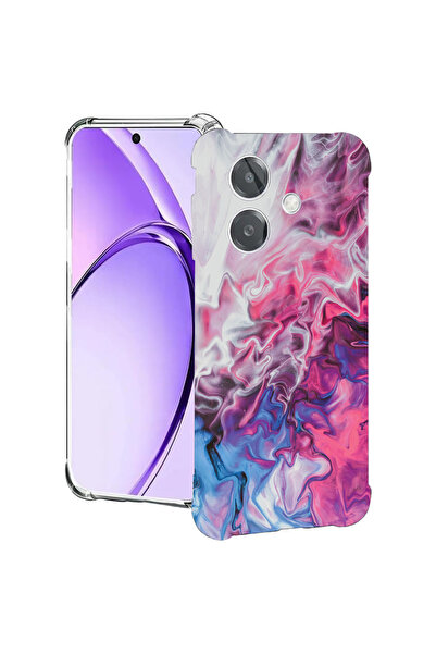 bestcase Carcasă spate antișoc pentru Oppo A60 5G / A40 / A40M, roz marmorat ...