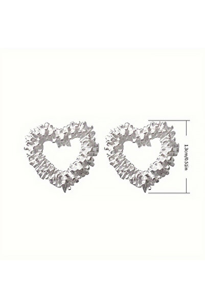 Take Two By Styli Embellished Heart Earrings