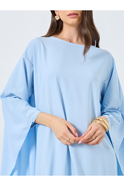 Take Two By Styli Solid Batwing Sleeve Maxi Kaftan