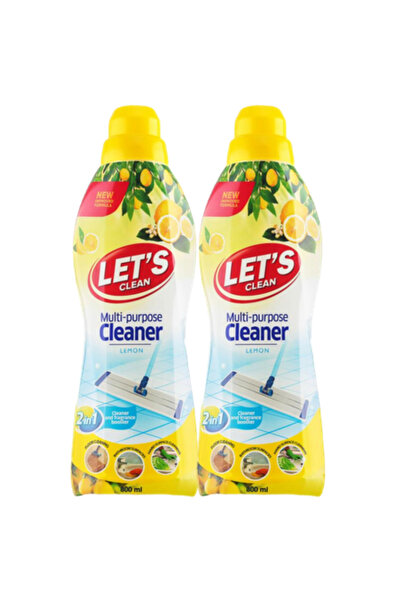 Let's Clean منظف ​​متعدد الأغراض برائحة الليمون 800 مل، عبوة من قطعتين