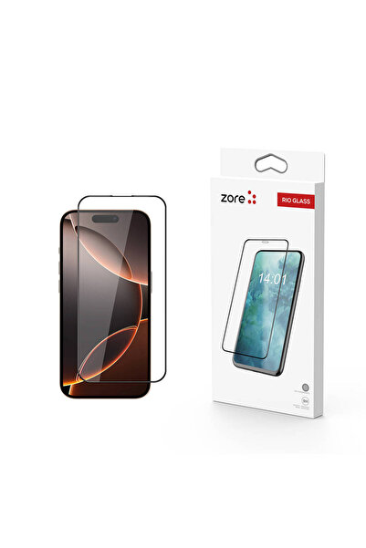 zore iPhone 16 Pro uyumlu OMSY Rio Glass Cam Ekran Koruyucu