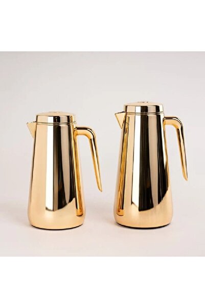 Dallaty Set of 2 steel vacuum flask gold 1.0L and 1..3L