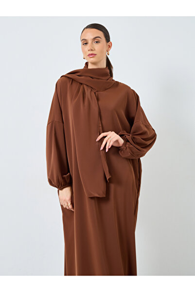 Take Two By Styli Solid Long Sleeve Hooded Pocket Detail Abaya