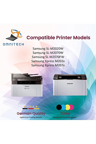 Omnitech Omni Tech MLT-D111S Black High Yield Toner Cartridge - Compatible with Printer Samsung SL-M2020W, SL