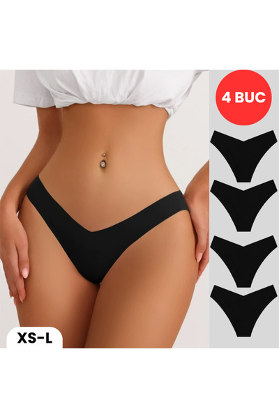 WEBYO Set of 4 women's panties, normal waist, modal material, flexible and comfortable for the day