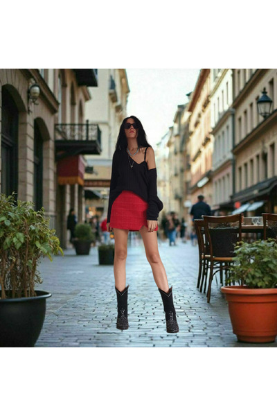 Fi designer Şanel Kumaş Mini Etek