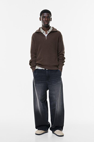 Pull & Bear Quarter-zip sweater