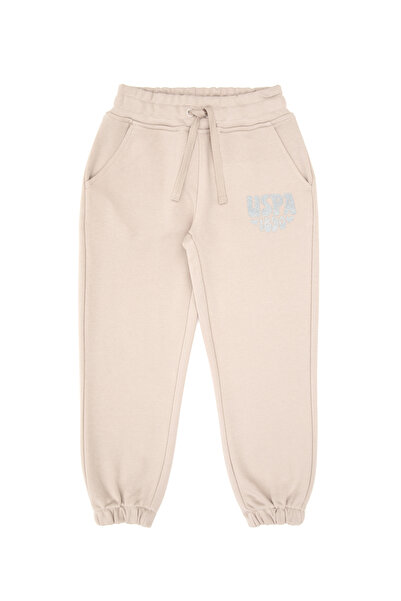 U.S. Polo Assn. Kız Çocuk Taş Simli Baskı Detaylı Jogger Eşofman Altı 50316849-VR049