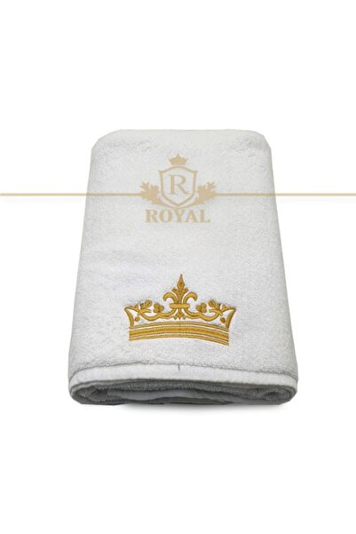 H Hotel Supplier Prosop de Baie Brodat, H Hotel Supplier, bumbac 100%, Alb, 5...