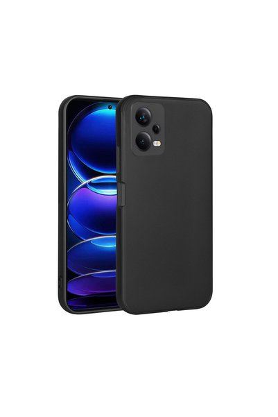 zore Redmi Note 12 5g Case Omsy Premier Silicone Cover - Black
