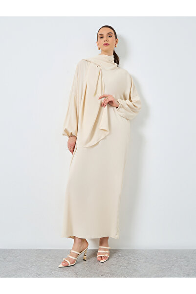 Take Two By Styli Solid Long Sleeve Hooded Pocket Detail Abaya