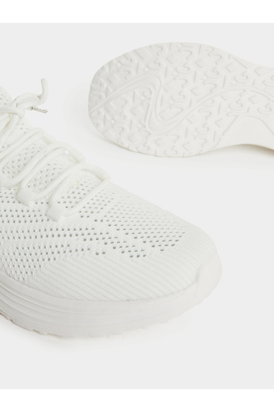 Take Two By Styli Textured Lace Up Sneakers