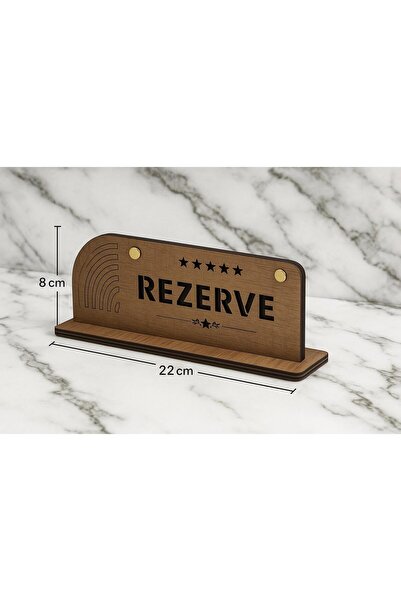Ahşap Masa Üstü Rezerve Tabelası (Lüx)