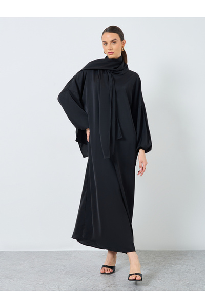 Take Two By Styli Solid Long Sleeve Hooded Pocket Detail Abaya