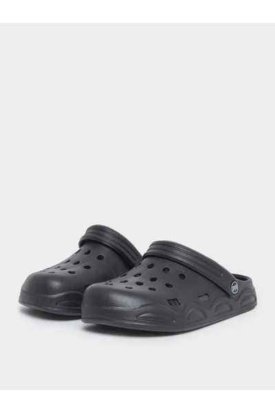 Take Two By Styli Vamp Perforated Solid Heel Strap Clogs