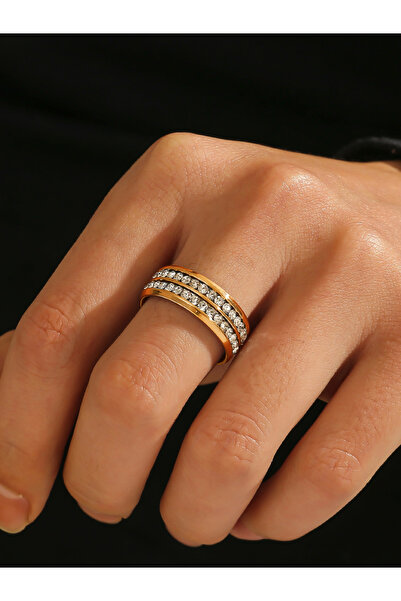 Take Two By Styli Embellished Stainless Steel Ring