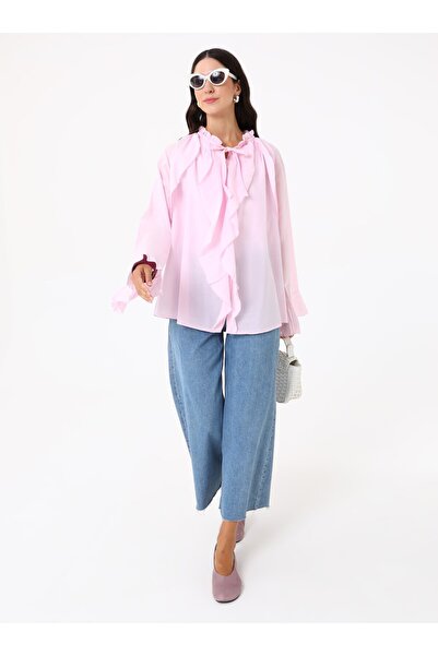 MRS. POLEEN Flounce Tunic - Pink - Mrs Poleen