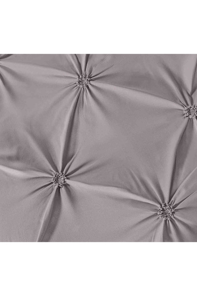 JOJO HOME Bed Linen, 6 Pieces, Embroidered Pleats, Finet Premium, Gray