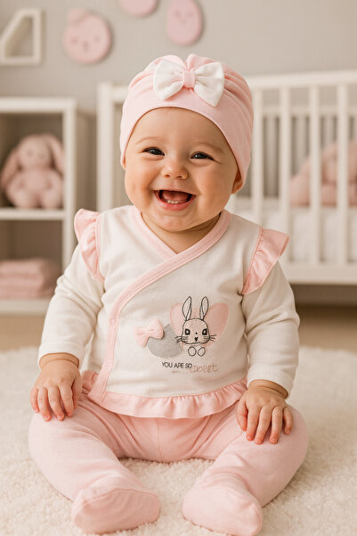 BYS BABY FASHION طقم ملابس للأطفال حديثي الولادة مكون من 5 قطع مصنوع من القطن...