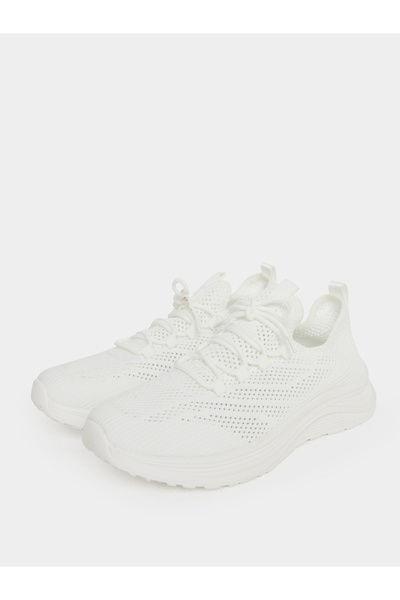 Take Two By Styli Textured Lace Up Sneakers