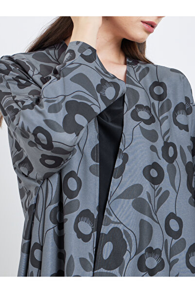 Take Two By Styli Floral Print Open Front Abaya
