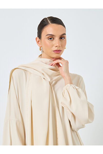 Take Two By Styli Solid Long Sleeve Hooded Pocket Detail Abaya