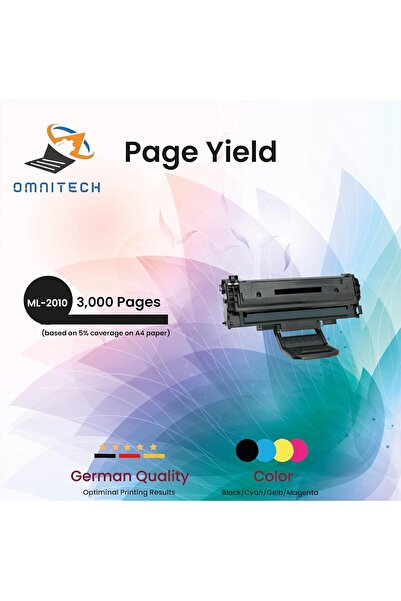 Omnitech خرطوشة حبر Omni Tech ML-2010 سوداء عالية الإنتاجية - متوافقة مع طابع...