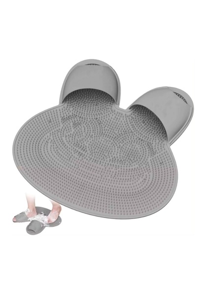 FOXMAG24 Shower Mat for Foot Massage & Cleaning, Bunny Shape, Silicone, 45x45cm
