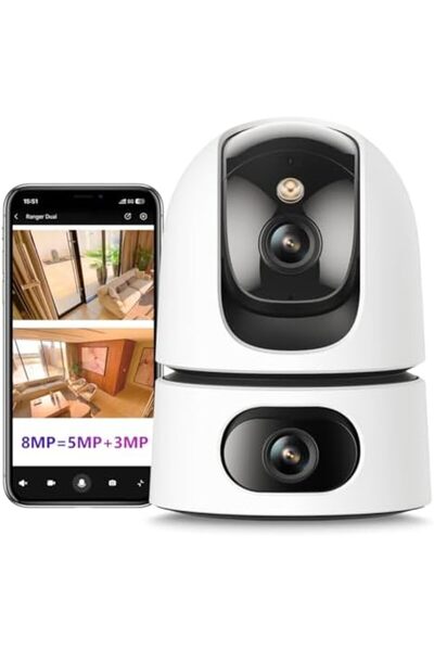 Imou 6MP Security Camera, UHD Indoor Camera, 3MP+3MP Baby Monitor with Camera and Audio, Pet Camera,