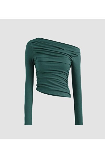 ARDSU Body cu mâneci lungi, cu umăr deschis, cu șnururi laterale