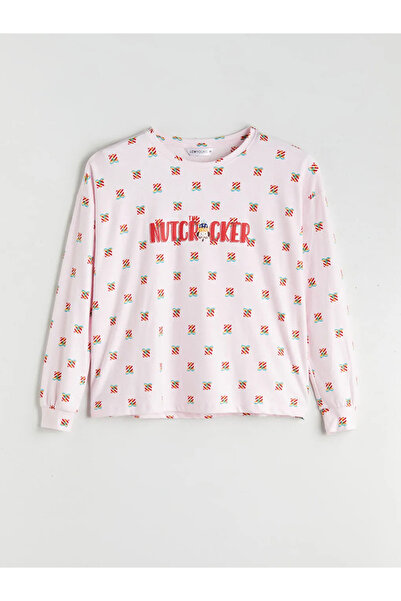 LC Waikiki Lcw young pink bicycle collar patterned women's pajama set