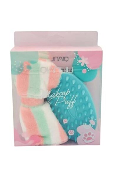 BEAUTY SYSTEM اسفنجة مكياج مع ربطة شعر وفرشاة فروة الرأس من - ألوان متنوعة