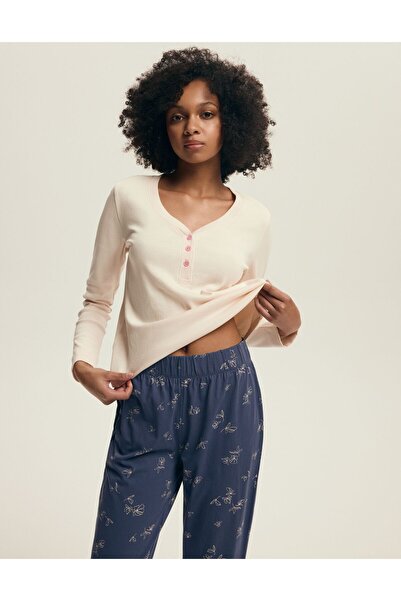 Henderson Pijamale clasice pentru femei cu model floral, culori elegante și croială stilată | Delanie