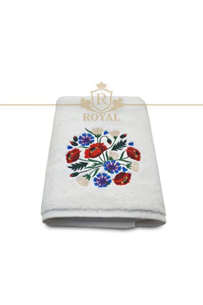 H Hotel Supplier Prosop de Baie Brodat, Hotel Supplier, bumbac 100%, Alb, 70x...