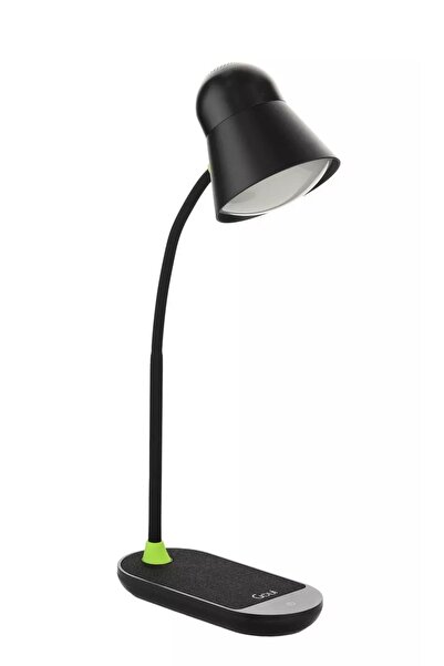 GOUİ شاحن لاسلكي مع مصباح طاولة LED ومكبر صوت أسود