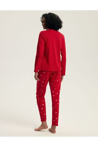 Henderson Women's Christmas-themed pajamas with a unique design featuring small snowflakes |Dotie