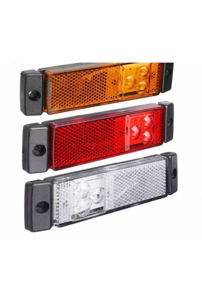 Led Light Alex Lampă laterală 12 V-24 V, 3 LED-uri, lumină roșie