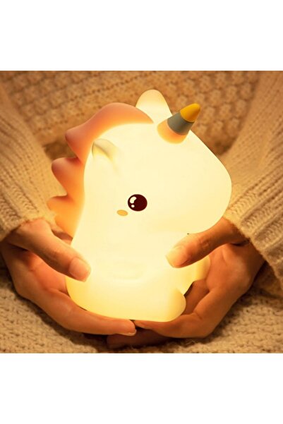 FOXMAG24 Night light for children, unicorn, RGB lights, touch control, 16 colors, built-in battery