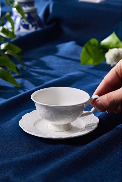 Karaca Beatrice Coffee Cup and Saucer 100 ml