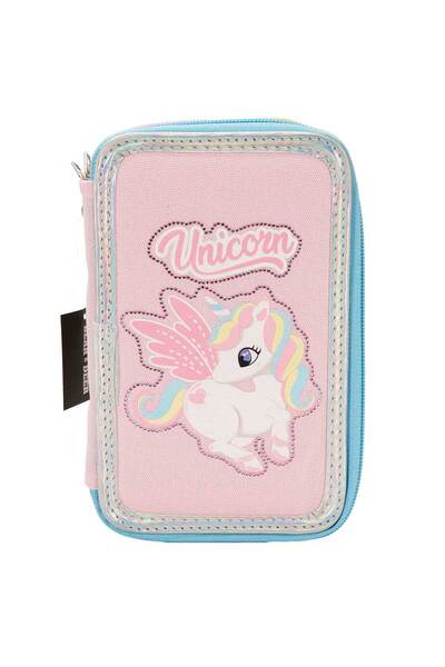 Ceren Kırtasiye Bear &amp; Deer Renkli Kalem Kutusu BD-KCS224 - Pembe Unicorn