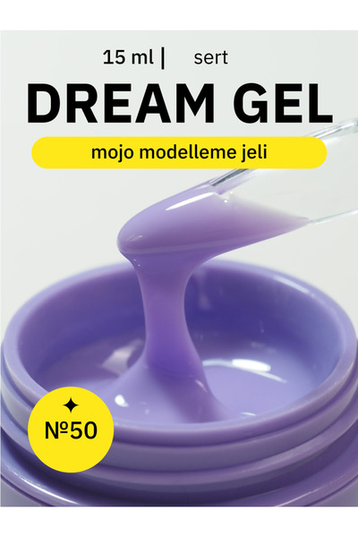 MOJO Tırnak Jeli Dream Gel 50 Mor Tırnak Uzatma ve Modelaj Jeli, 15 ml