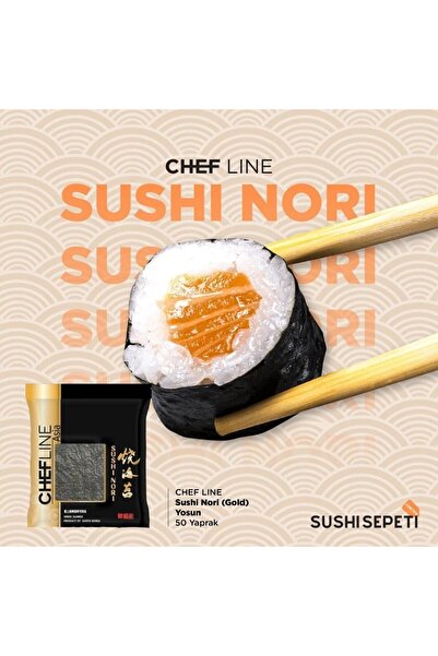 Chefline Sushi Nori Gold Yosun 50 Yaprak 125 gr x80