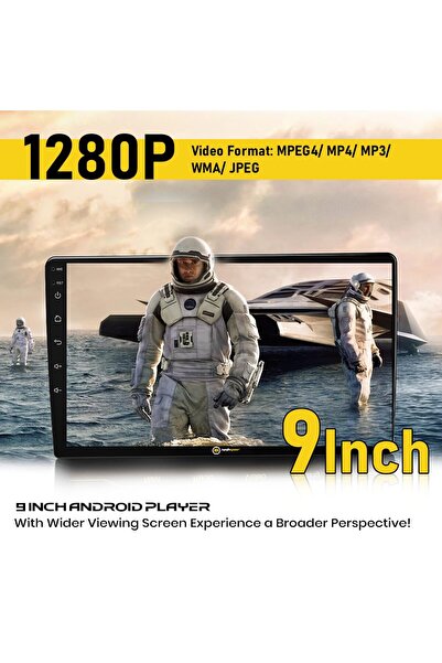 GÜMRÜK BEY 9 İnç Android Araba Multimedya Oynatıcı 2GB+32GB Car Play Android Auto Dokunmatik Ekran MTK8163