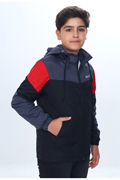 Toontoy Ανδρικό Παιδικό Αθλητικό με τύπωμα με κουκούλα Αδιάβροχο