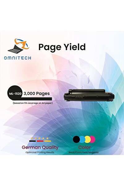 Omnitech Omni Tech ML-1520 Black High Yield Toner Cartridge - Compatible with...