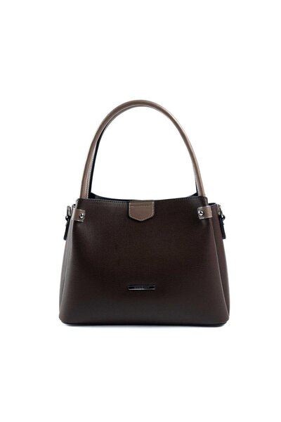 Silver Polo Kahve - Vizon SP1254 Kadın El Çantası