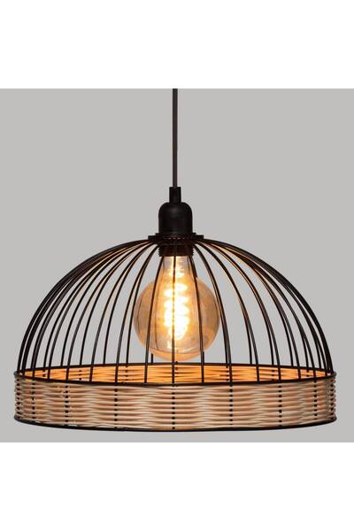 RFAN Pendul rustic, model 605-1, 1 x E27, înălțime reglabilă, negru