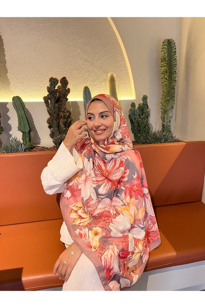 Ahsenhijab شال ناعم من القطن بنمط ريترو